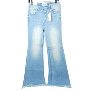 Tricot by C'est Toi Mid Rise Flare Jeans Womens Size 9/28 Stretch Light Wash NEW